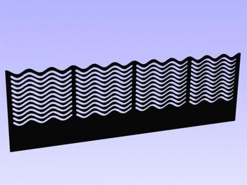Aqua Connect Ocean Wave Überlaufkamm 320x100 mm 3
