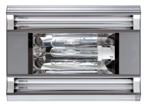 Giesemann SPECTRA HQ / T-5 3 x 250 W / 4 x 80 W (E40) 1800 mm incl. bulbs and Ceiling adjustment / Colour: irridium metallic 6